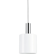 Lampe suspendue blanche avec abat-jour cylindrique