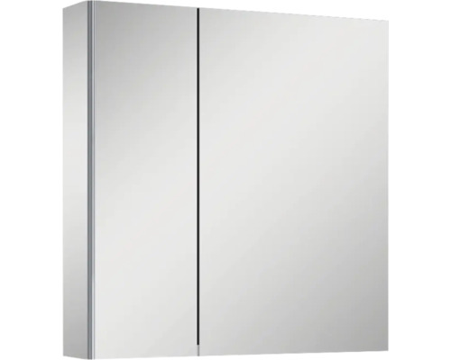 Armoire de toilette Jungborn lxhxp 60.6x61.8x12.9 cm réfléchissant Armoire de toilette à deux portes pour la salle de bain