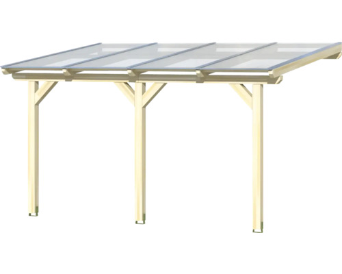 Holzcarport mit transparentem Dach