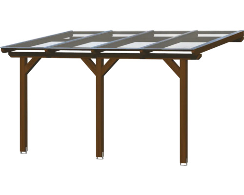 Carport en bois avec toit translucide