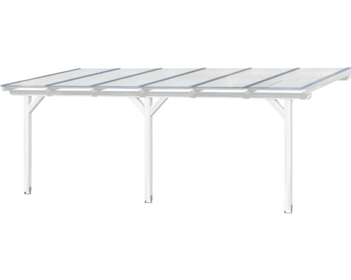 Überdachung aus Aluminium mit Polycarbonatplatten