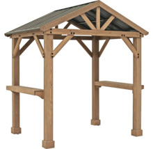 Holz Pavillon mit Metalldach