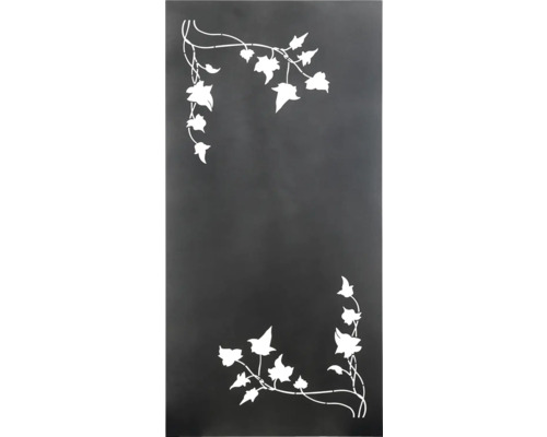 Brise-vue 100x200 cm anthracite motif lierre