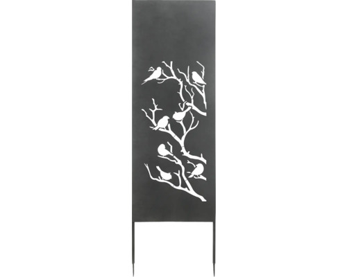Brise-vue 60x200 cm anthracite motif oiseaux