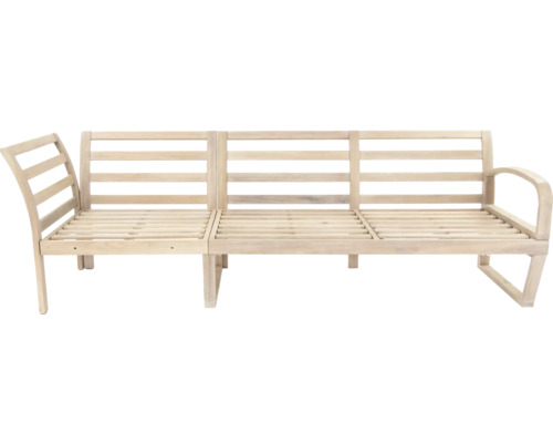 Dreisitzer Gartenbank aus Holz ohne Auflagen