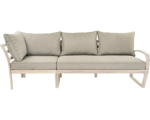 Gartensofa aus Holz mit Polster und Kissen