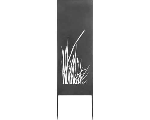Sichtschutz 60x160 cm anthrazit Teich-Gräser-Motiv