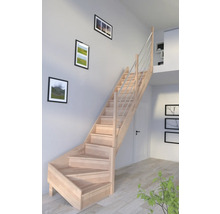 Escalier en bois avec rampe en intérieur