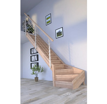 Escalier en bois avec rampe dans un intérieur