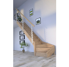 Escalier en bois avec rampe en intérieur
