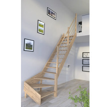 Escalier en bois avec rampe en intérieur