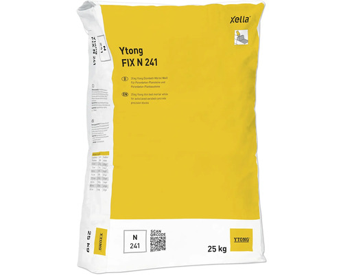 Mortier couche mince YTONG FIX N 241 25 kg Mortier adhésif Ytong FIX N 241, sac de 25 kilogrammes