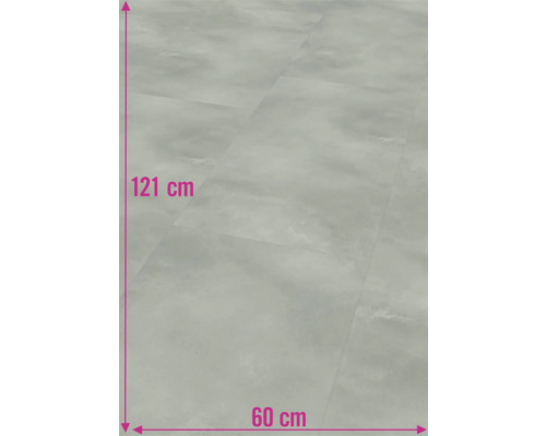 Sol vinyle pierre Split carrelage liaison clipsée 1212.9 x 603.3 x 6 mm