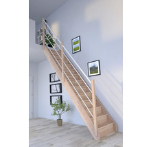 Escalier en bois avec rampe dans un espace de vie