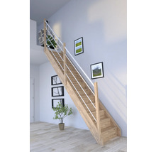 Escalier en bois avec rampe en intérieur