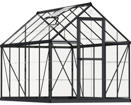 Serre avec étagères et porte