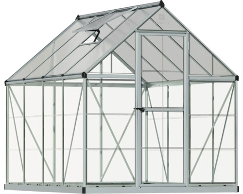 Gewächshaus mit Tür und Dachfenster