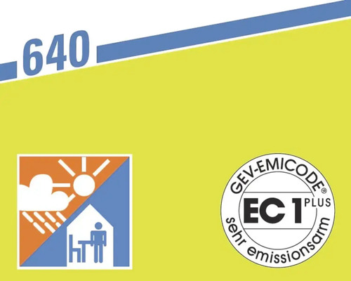 Geeignet für Innenräume Symbol und GEV Emicode EC1 Plus Siegel sehr emissionsarm