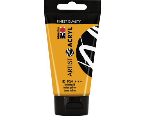 Peinture acrylique pour artiste Marabu Artist Acryl 924 jaune indien 75 ml