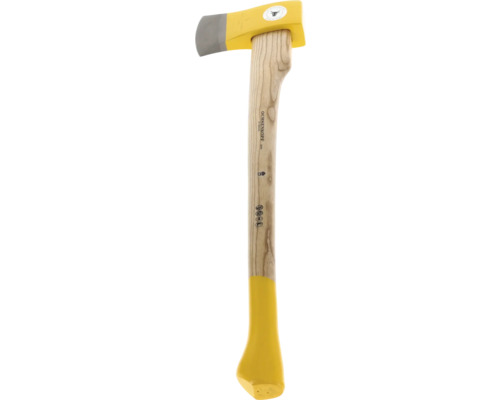 Spaltaxt mit Holzstiel und Axtkopfschutz