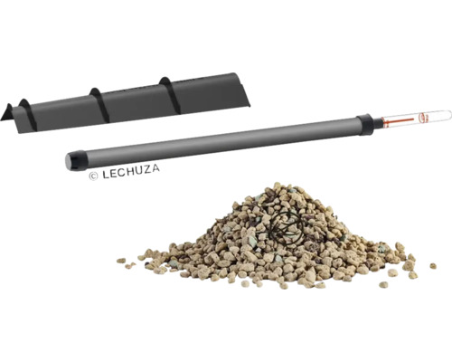 Kit d''accessoires Lechuza : insert de plante, indicateur d''humidité et substrat de plante Pon