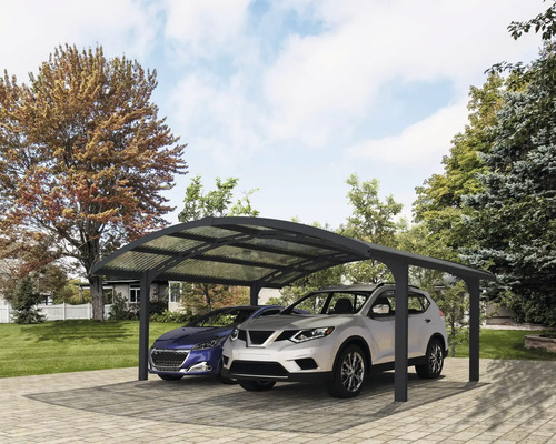 Carport double CANOPIA by Palram Arizona Wave 6x5 578 x 495 cm anthracite