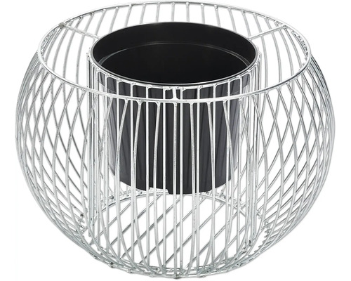 Pflanzengefäss aus Metalldraht mit Kunststoffeinsatz