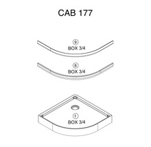 CAB 177 Receveur de douche avec accessoires