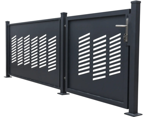 Éléments de clôture de jardin décoratifs avec poignée et design rectiligne