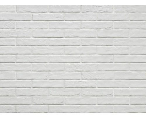 Carrelage mural en grès cérame fin Brick Recovery stone total white 6x25 cm