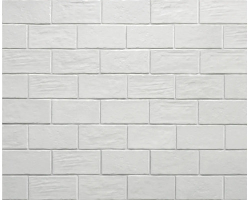 Carrelage sol et mur en grès cérame fin Recovery stone total white 13x25 cm