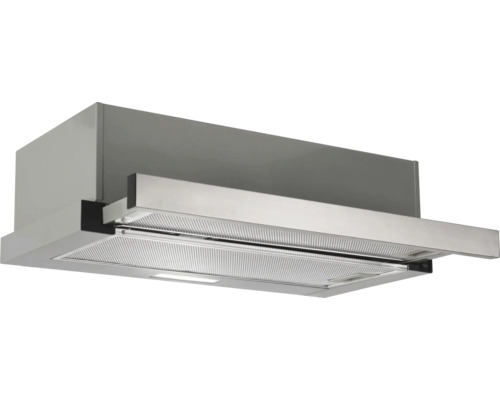 Hotte casquette Candy CBT625/2X DE largeur x profondeur 60 x 43 cm acier inoxydable