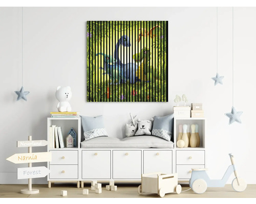 Chambre d''enfant avec armoire, décoration et tableau mural à motifs de forêt