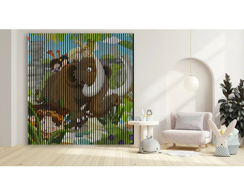 Décoration de chambre d''enfant avec une peinture murale avec un motif animalier