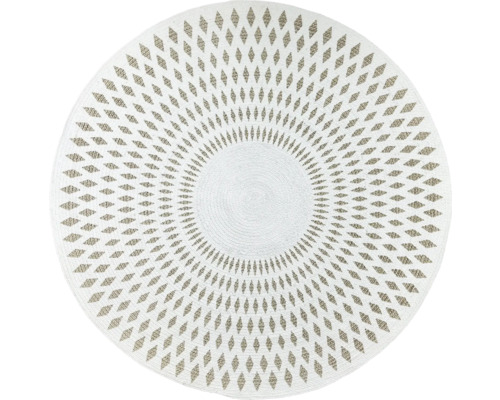 Tapis Sun blanc/beige rond Ø 120 cm