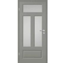 Porte intérieure grise avec vitrage