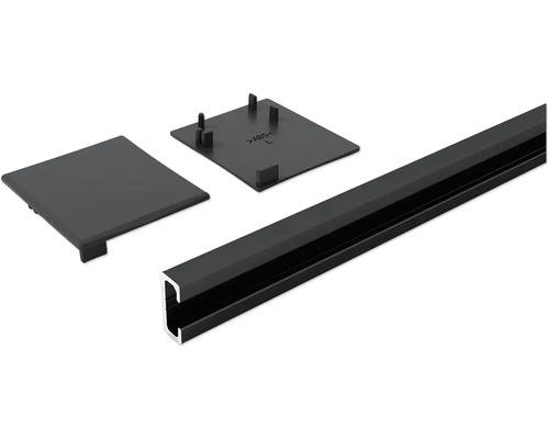 Pertura Profilé d'écartement 10 mm pour ferrure pour porte coulissante Selir noir (C35) l:4 m