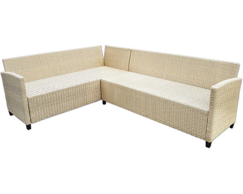 Geflochtene Eckbank für den Garten