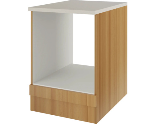 Meuble bas pour four Nano décor hêtre (lxhxp) 60x85x60 cm