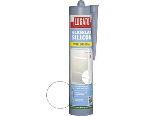 Lugato Glasklar-Silikon Wie Gummi transparant 310 ml