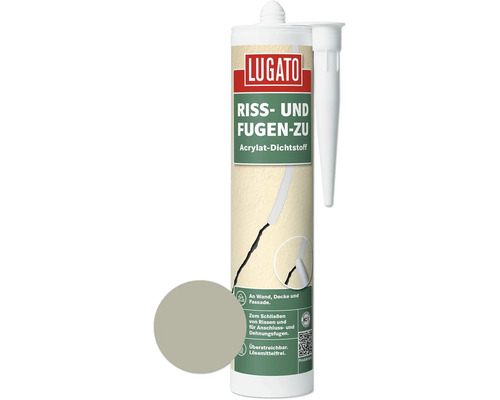 Acrylique Lugato fissures et joints bouchés gris de 310 ml