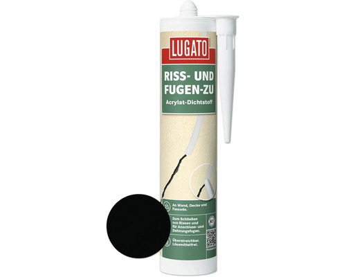 Acrylique Lugato Fissures et joints bouchés noir de 310 ml