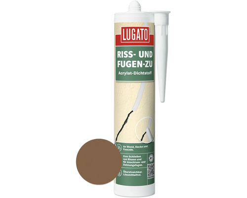 Lugato Acryl Dichtstoff Riss- und Fugen zu braun 310 ml