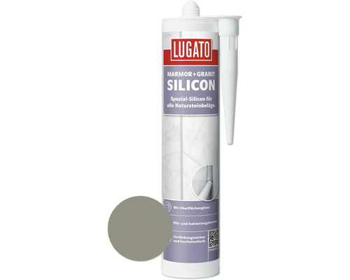 Silicone Lugato marbre+granit 310 ml gris pierre