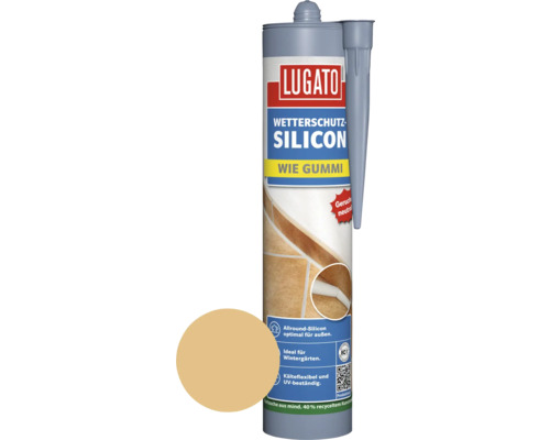 Silicone Lugato « Comme du caoutchouc Protection contre les intempéries » pin 310 ml