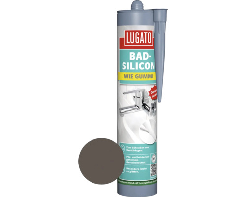 Silicone pour salle de bains Lugato Wie Gummi marron Bali 310 ml