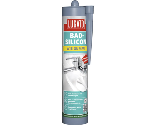 Lugato Badsilikon Kartusche zum Schliessen von Sanitärfugen