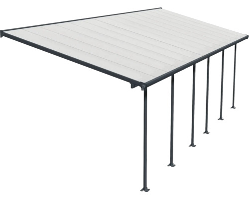 Pergola de terrasse avec toit à lamelles et poteaux de support