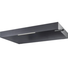 Graue LED-Deckenleuchte mit rechteckiger Form