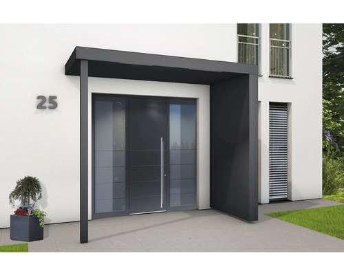 Maison moderne avec porte d''entrée et auvent